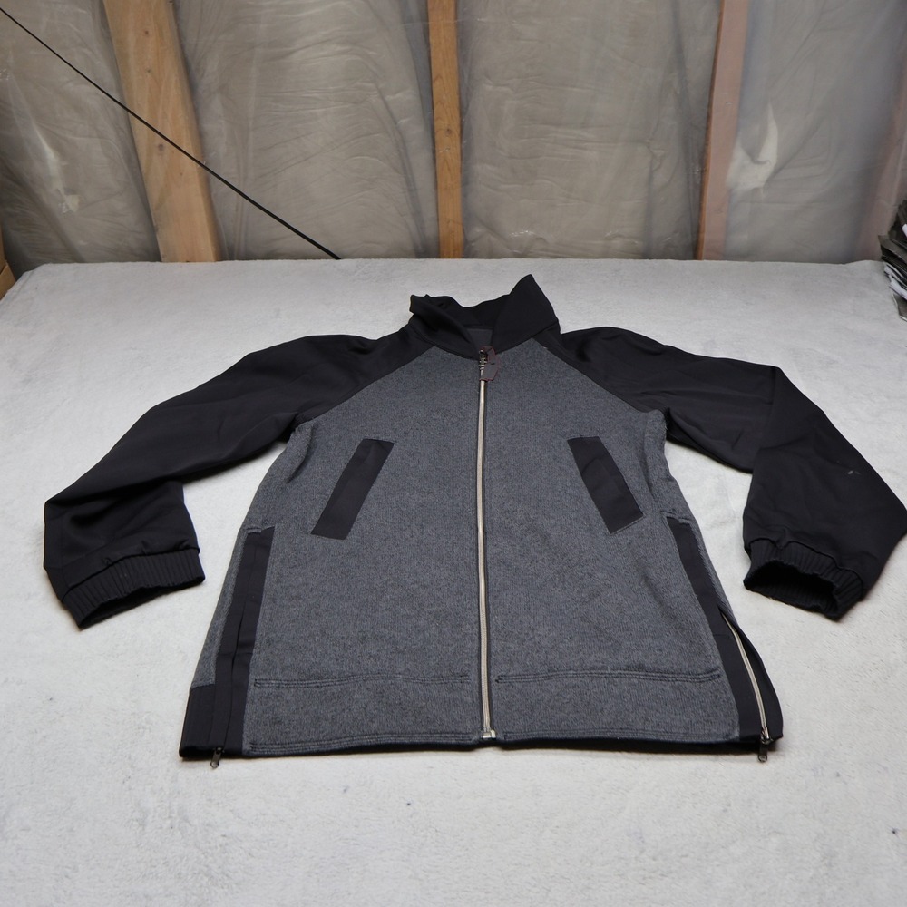 Lululemon Jacket Womens Small? Black Both Ways Bomber Reversible Full Zip Knit